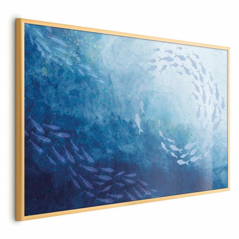 Plakat Artgeist Morska toń 60x40 cm z ramą złotą 1 szt
