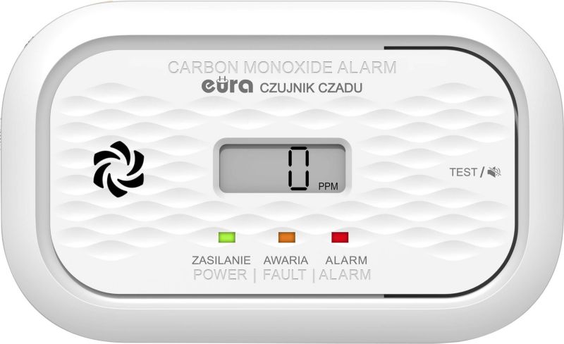 Czujnik czadu Eura CD-72A2V755 wolnostojący z wyświetlaczem