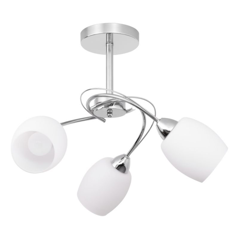 Lampa Sufitowa SPOT Light 3xE27 Max.60W Eleganckie Połączenie Chromu i Bieli od Polskiego Producenta, 1 szt.