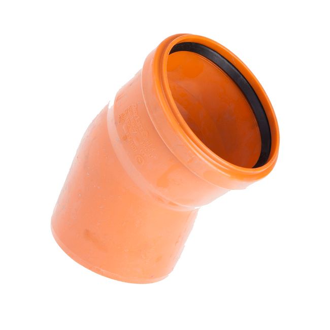 Kolano kanalizacyjne Pipelife 30° 110 mm pomarańczowe
