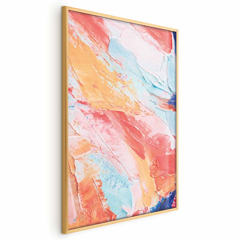 Plakat Artgeist Kolorowa Harmonia 21x30 cm z ramą złotą 1 szt