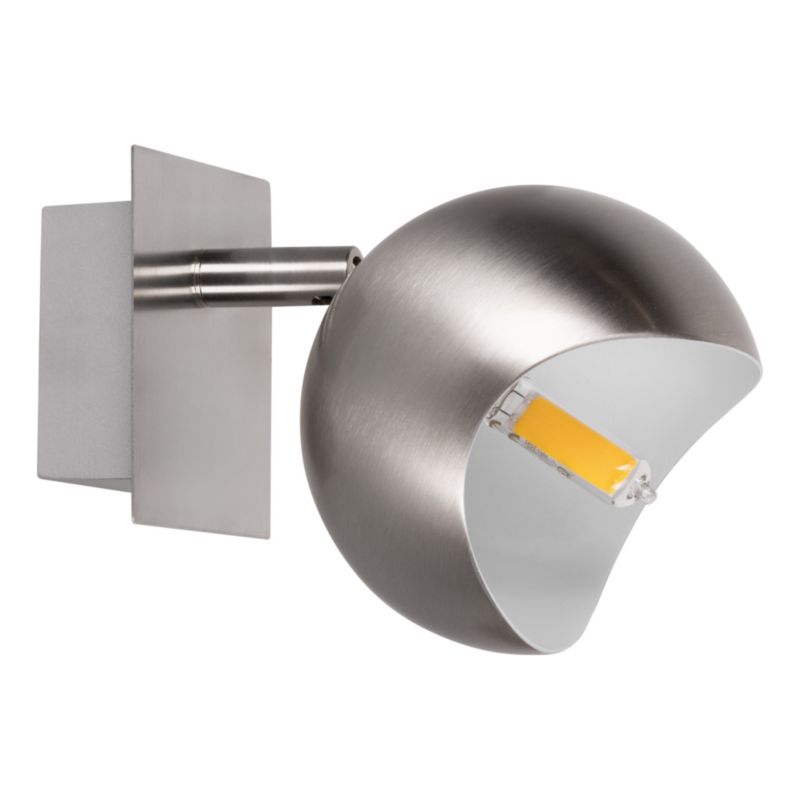 Kinkiet SPOT Light 1xG9 Max.28W Elegancka Satyna z Akcentem Bieli, Polski Producent, 1 szt.