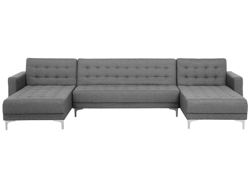 Sofa w kształcie U Aberdeen Jasnoszary Uniwersalny 1 szt.