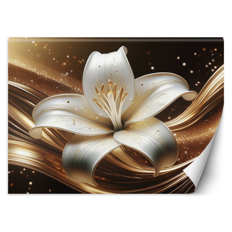 Fototapeta Feeby Kwiat lilii, złoty 200x140 1 szt