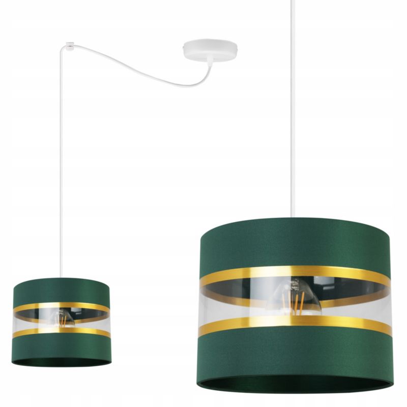 Lampa sufitowa wisząca Light Home LH Spider Elegance Gold 1x E27 60W zielony/biały 1szt.