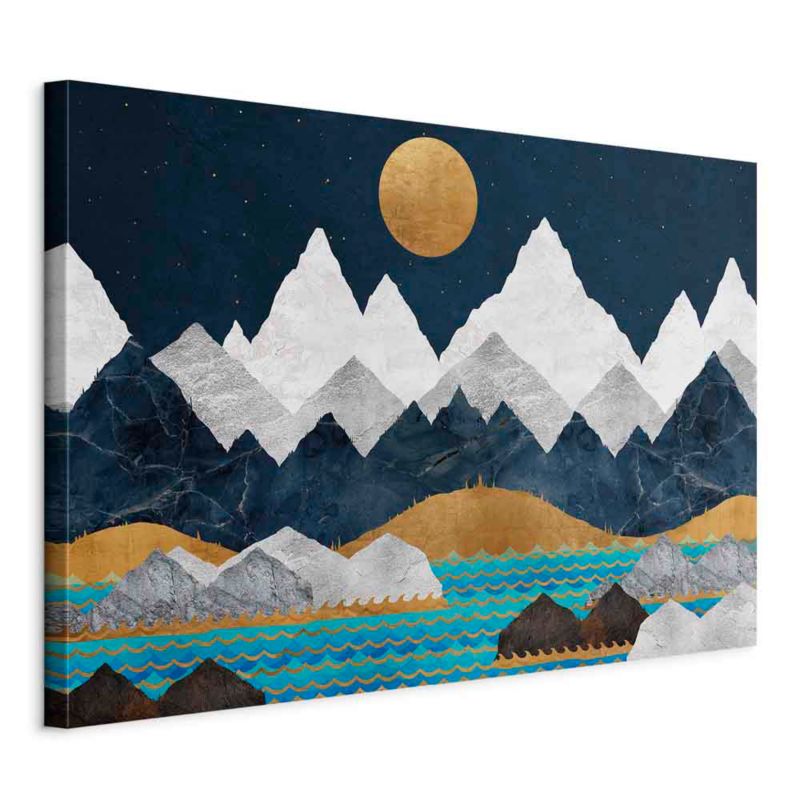 Obraz Artgeist Noc w górach 90 x 60 cm płótno włoskie 1 szt