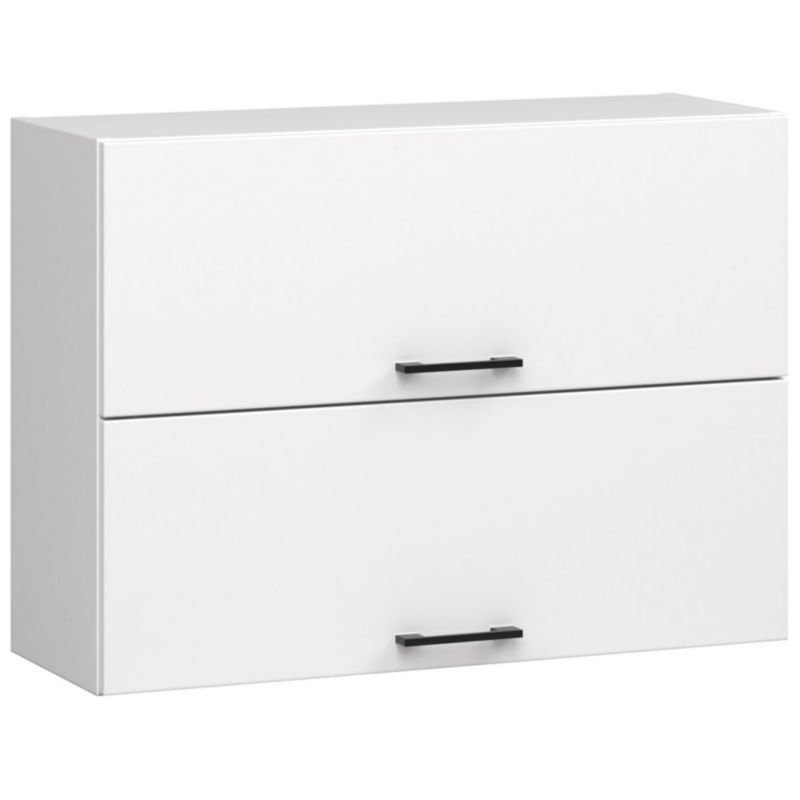Szafka kuchenna podwójna Akord W80 system Oliwia Biała 80 cm drzwi uchylne 2 drzwi kolor Biały mat 2 półki 80x30x58 cm 1 szt.