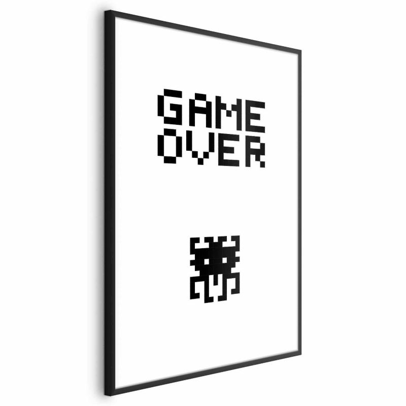 Plakat Artgeist Game over 60x90 cm z ramą czarną 1 szt