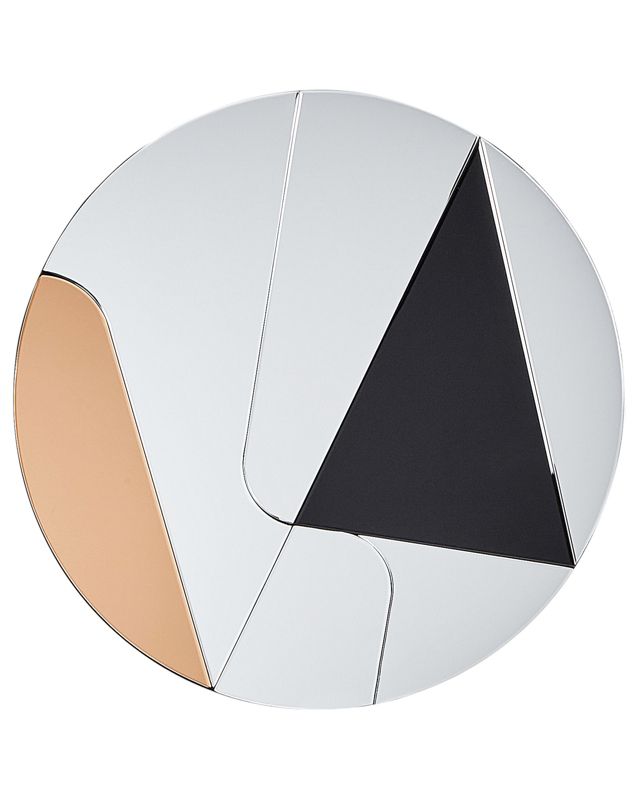 Lustro ścienne Trouville 80 cm 80 cm Czarno-złoty 1 szt.