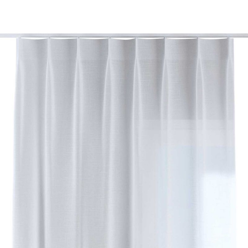 Zasłona na haczykach flex pojedynczych Dekoria 130x245 cm prześwitująca biała 1 szt.