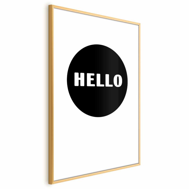 Plakat Artgeist Na dzień dobry 21x30 cm z ramą złotą 1 szt