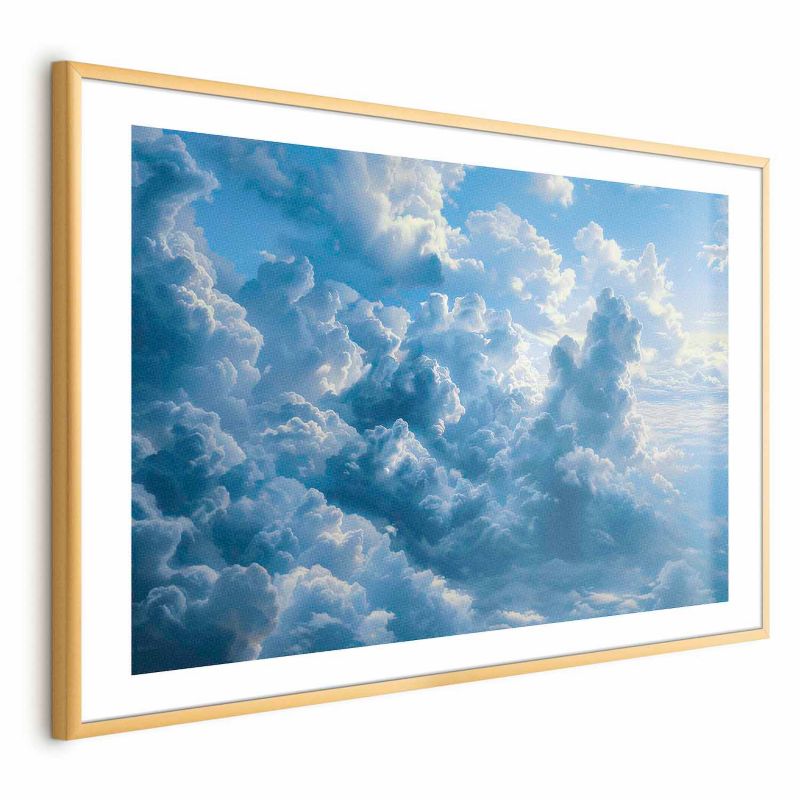 Plakat Artgeist Ocean w powietrzu 90x60 cm z ramą złotą 1 szt