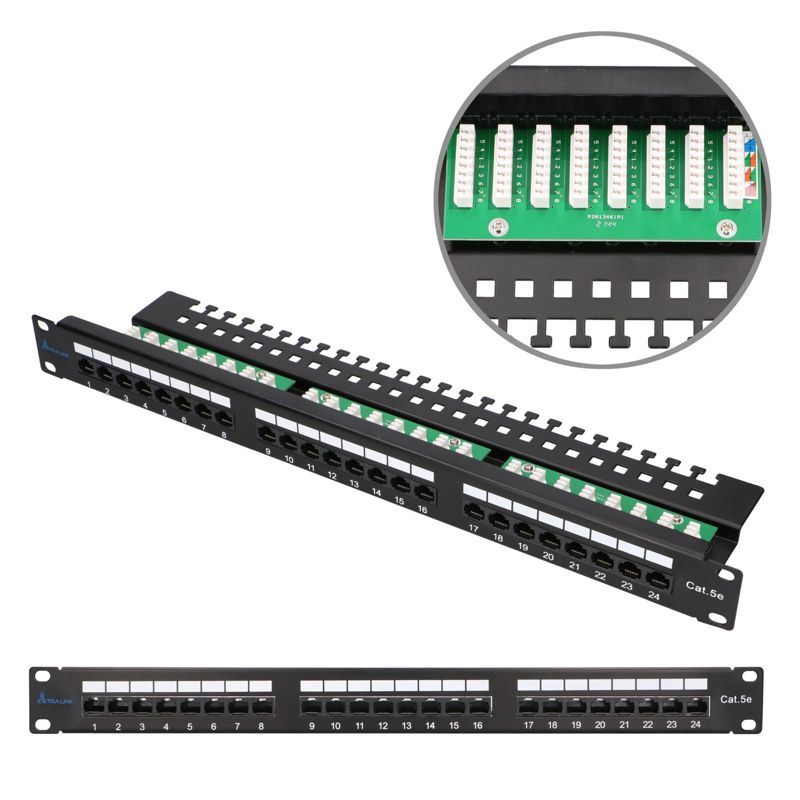 Patchpanel Extralink CAT5E UTP 24 porty 1szt