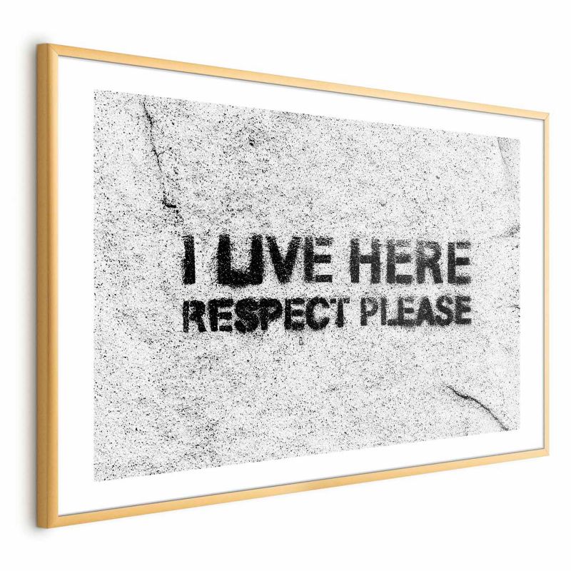 Plakat Artgeist Respect 90x60 cm z ramą złotą 1 szt