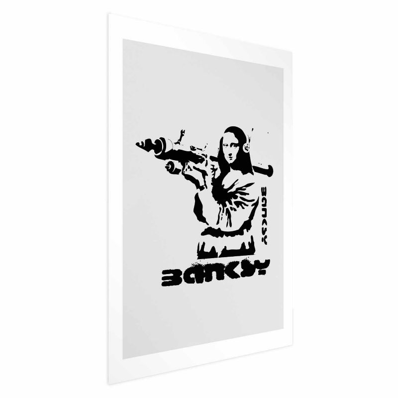 Plakat Artgeist Mona Lisa z bazuką 60x90 cm bez ramy 1 szt
