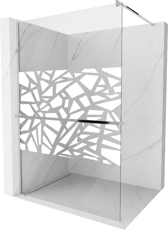 Ścianka prysznicowa Mexen Kioto+ biały wzór 80x200 cm 800-080-121-01-85 1 szt.