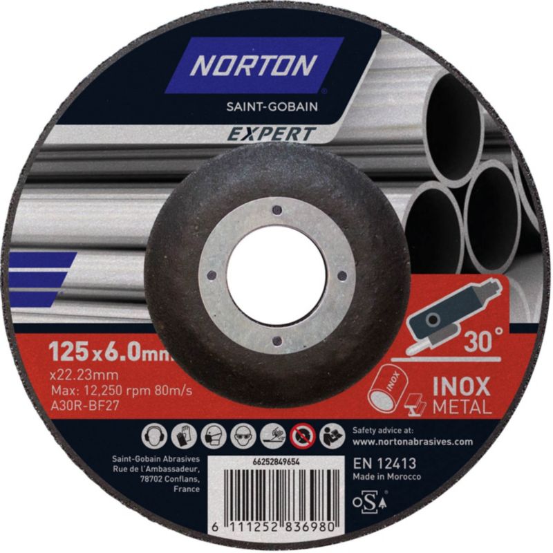 Tarcza Norton Expert27-125X6.0X22.23 stal/inox