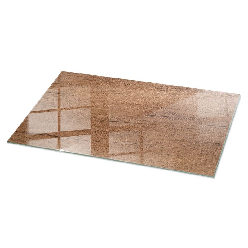 Blat szklany Tulup 100x50 cm Naturalny wzór drewna 1 szt.