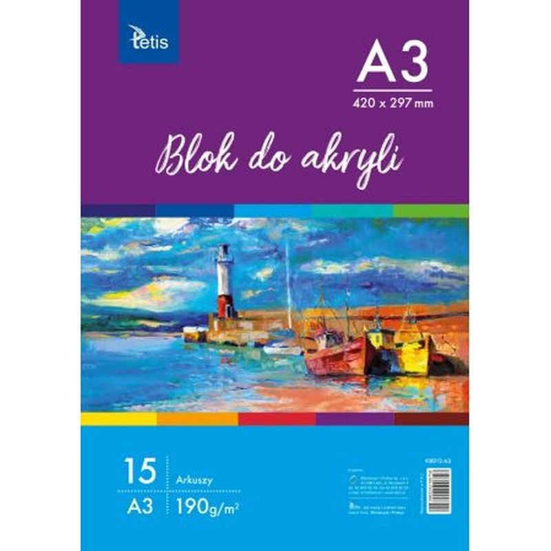 BLOK DO AKRYLI A3 190G 15A