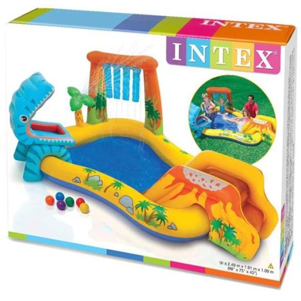 Wodny Plac Zabaw Dinozaur 249x191x109 cm Intex