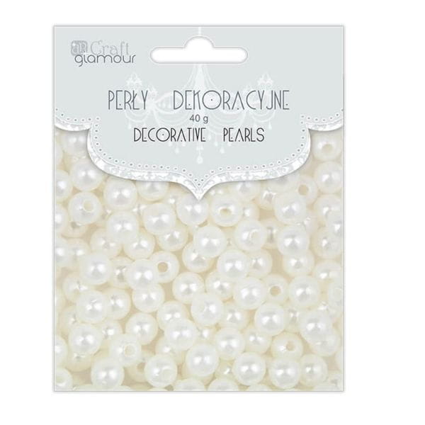 PERŁY DEKORACYJNE 8mm 40g