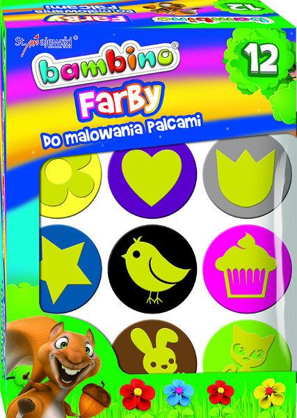 FARBY 12 DO MALOWANIA PALCAMI