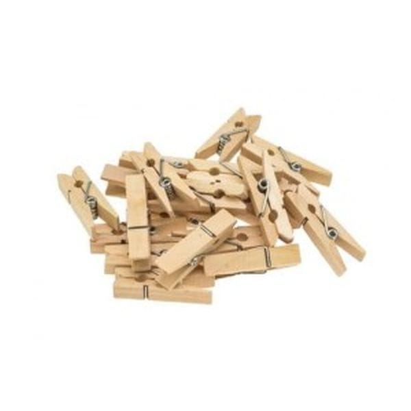 Klamerki ozdobne 2.5 cm naturalne SPN25