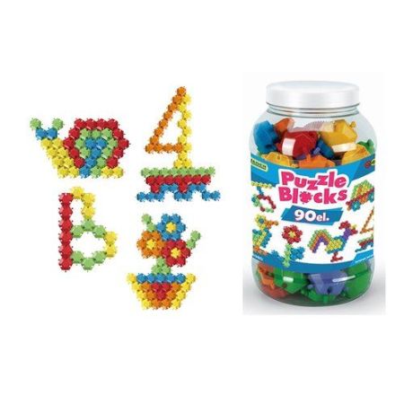 Wader Klocki Puzzle słoik duży 90 elementów