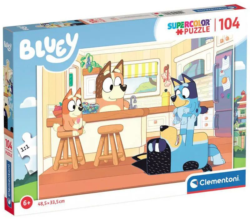 PUZZLE 104 EL SUPER KOLOR Bluey