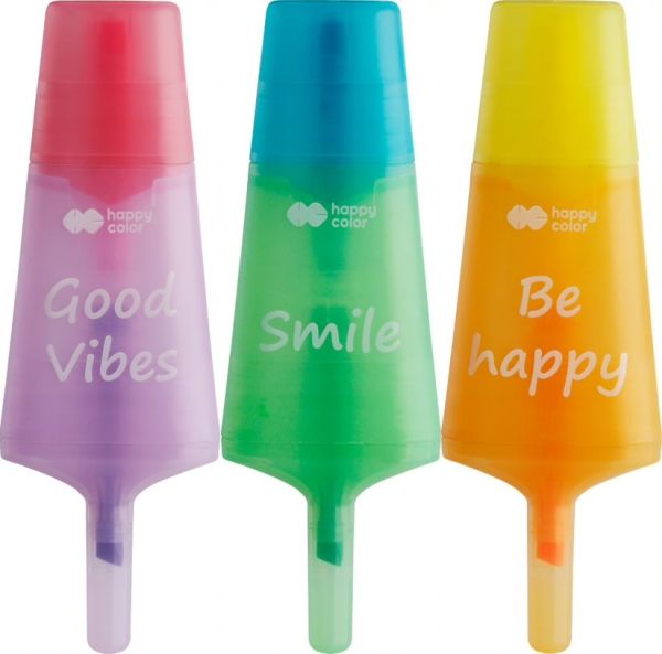 Zakreślacz Feelingi - Lolly, zapachowy, 2w1: pomarańczowy, żółty, Happy Color