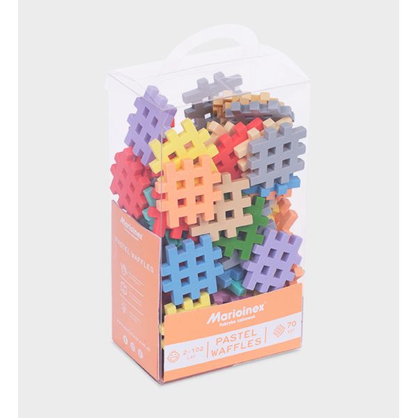 Marioinex Klocki Mini Waffle- Pastelowe - 70 elementów