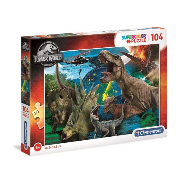 Puzzle 104el. Super Kolor Jurassic World @
