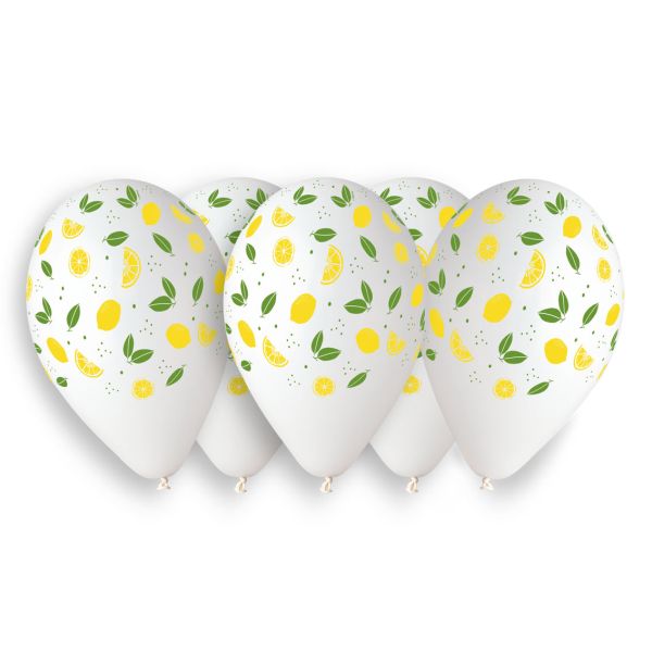 Balony Premium Hel Cytryny, 13"/ 5 szt.