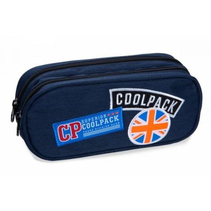 COOLPACK - CLEVER - SASZETKA PODWÓJNA - BLUE (BADGES)