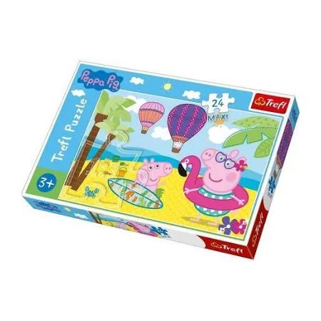 Trefl Puzzle 24 Maxi Peppa na wakacjach