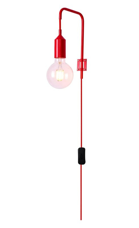 Kinkiet czerwony kabel lampa Laren Ledea