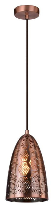 Lampa sufitowa wisząca Sfinks stożek E27 ażurowy-miedziany