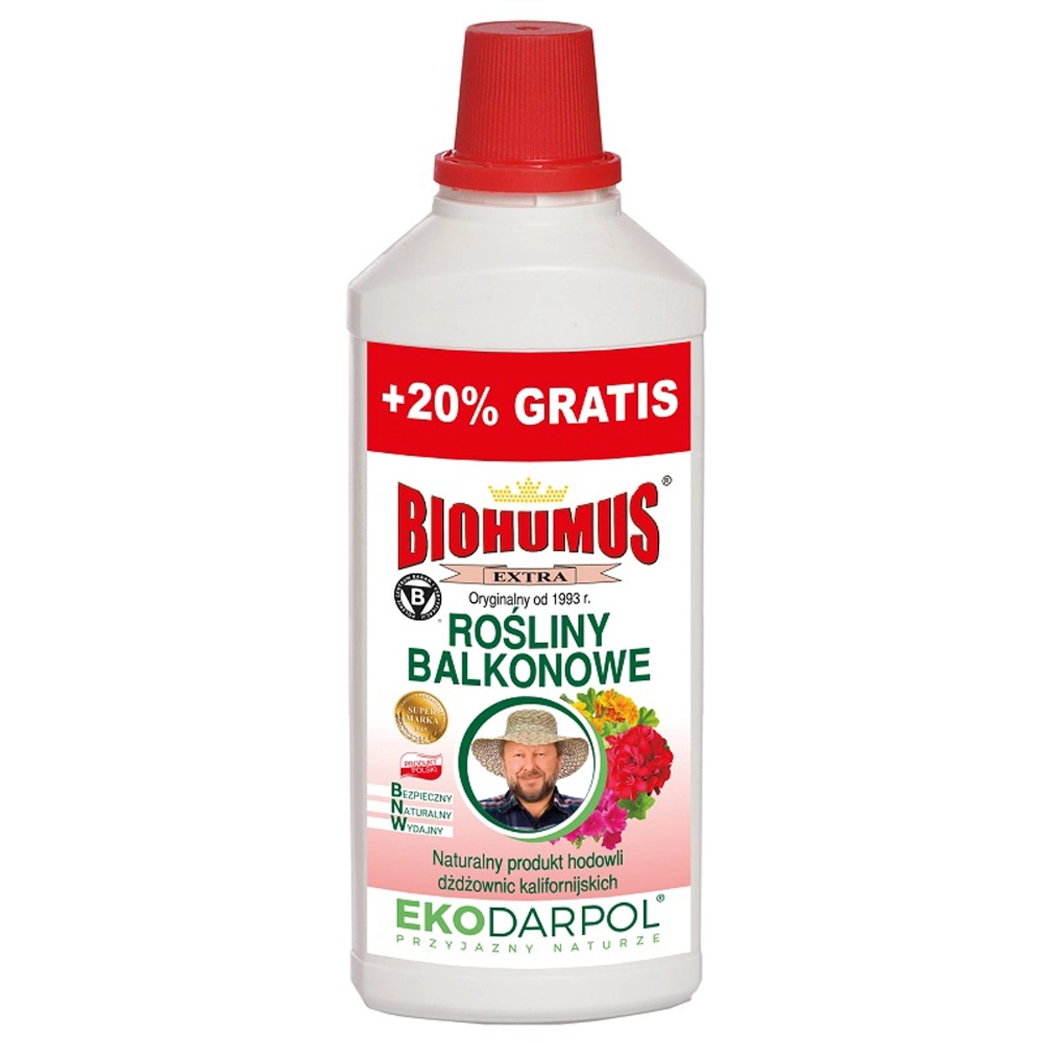 Nawóz Biohumus Extra do roślin balkonowych - 1 l + 20 %.