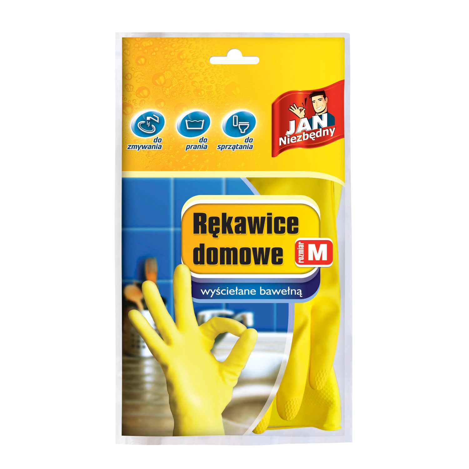 Jan Niezbędny Rękawice domowe wyściełane bawełną M