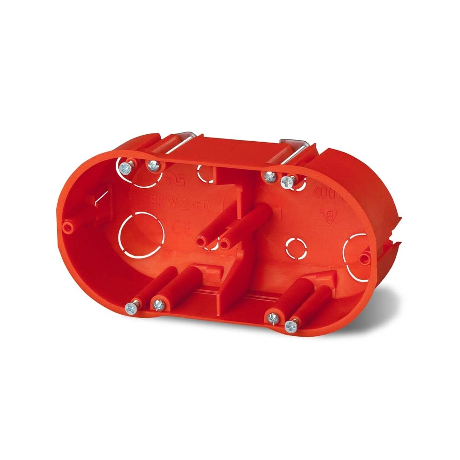 Elektro-Plast Puszka GK podwójna 2x60 mm czerwona