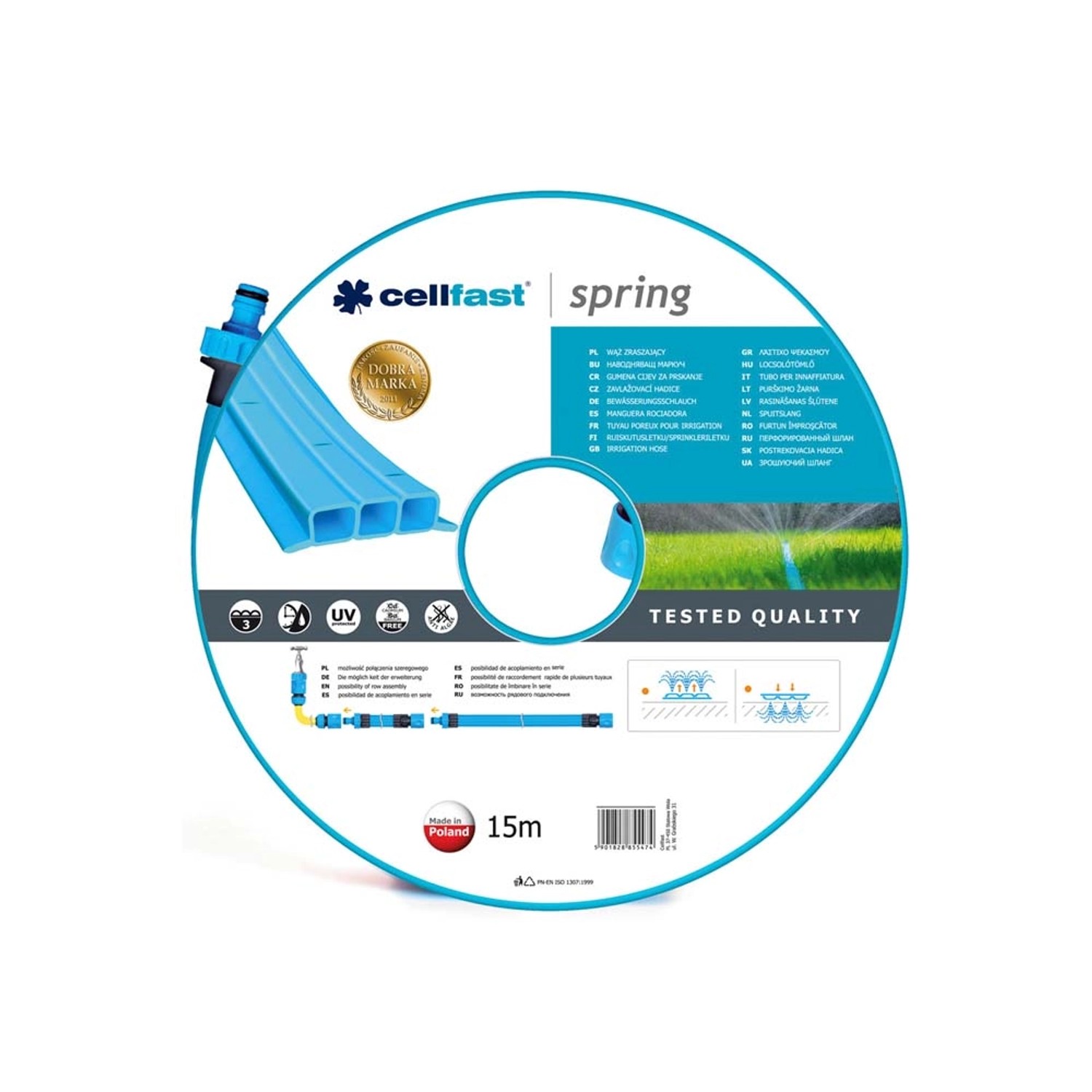 Cellfast Wąż zraszający SPRING 15 m