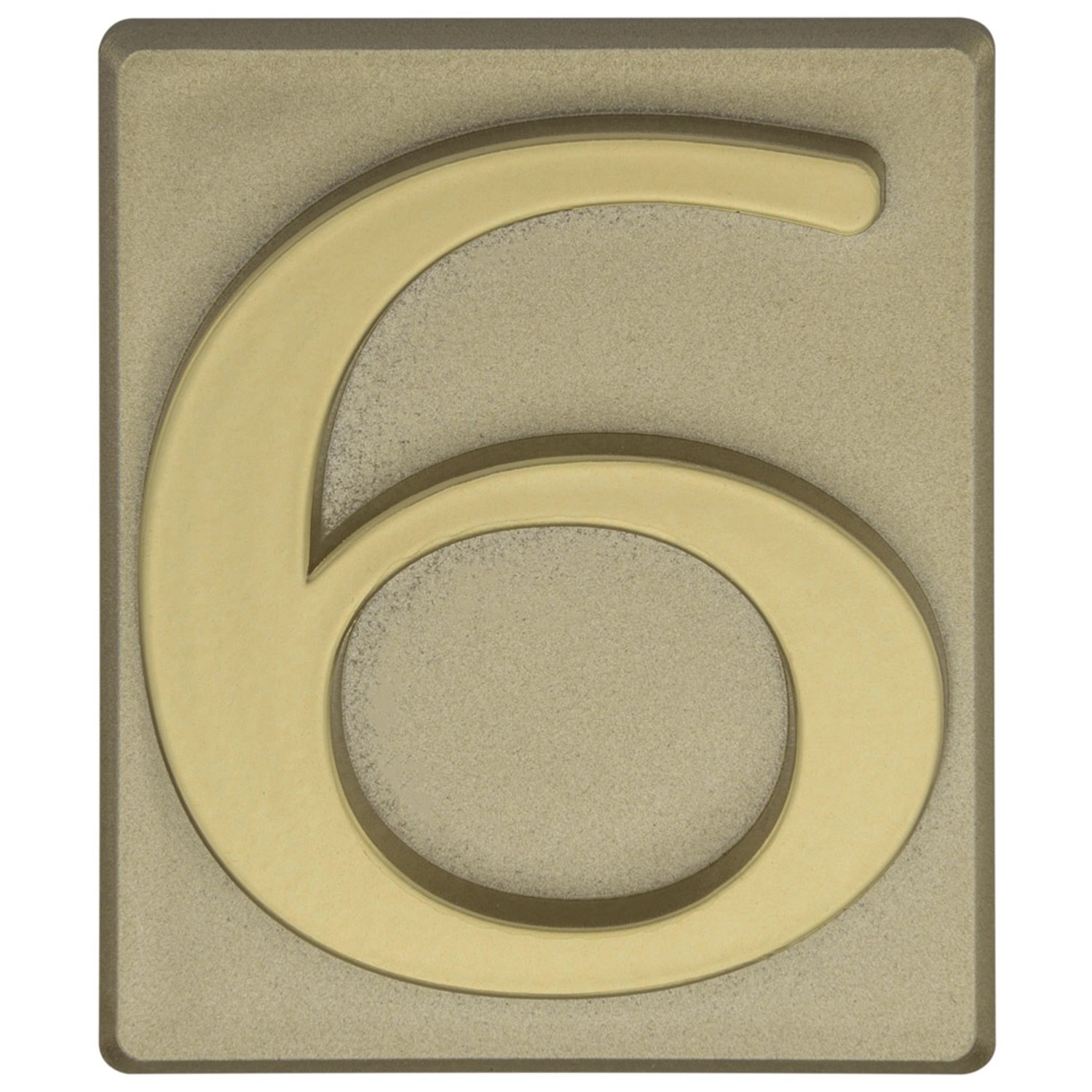 Metro Cyfra 6 plastikowa samoprzylepna oliwka wys. 4,7cm