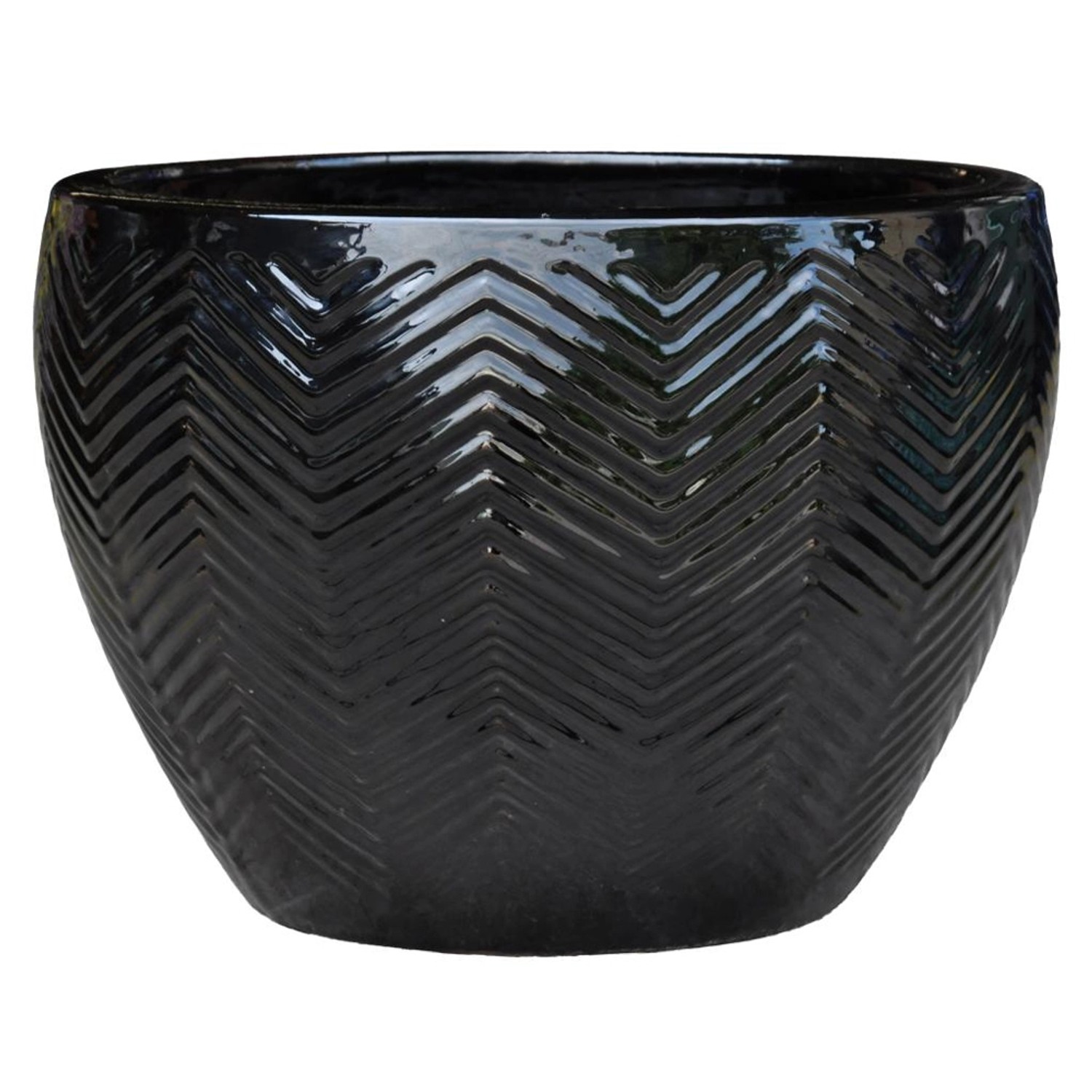 Donica SORRENTO czarna 34 cm