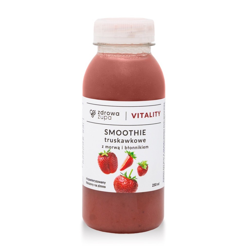 Smoothie truskawkowe z morwą białą i błonnikiem