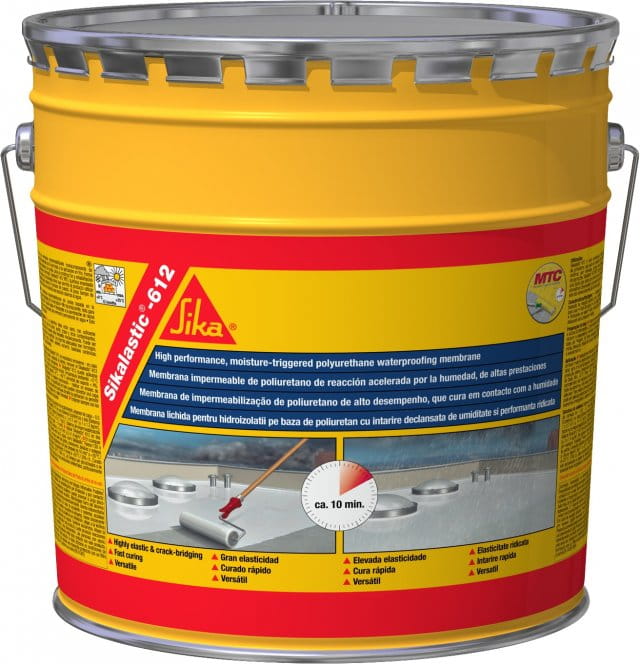 POLIURETANOWA MEMBRANA HYDROIZOLACYJNA SIKALASTIC 612 SZARY 15L