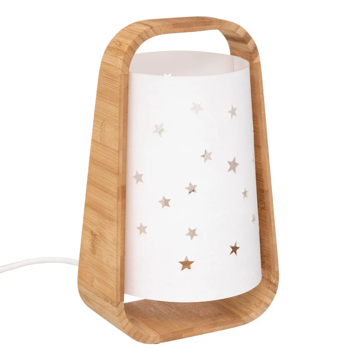 Dziecięca lampa bambusowa gwiazda biała wys. 27cm DB