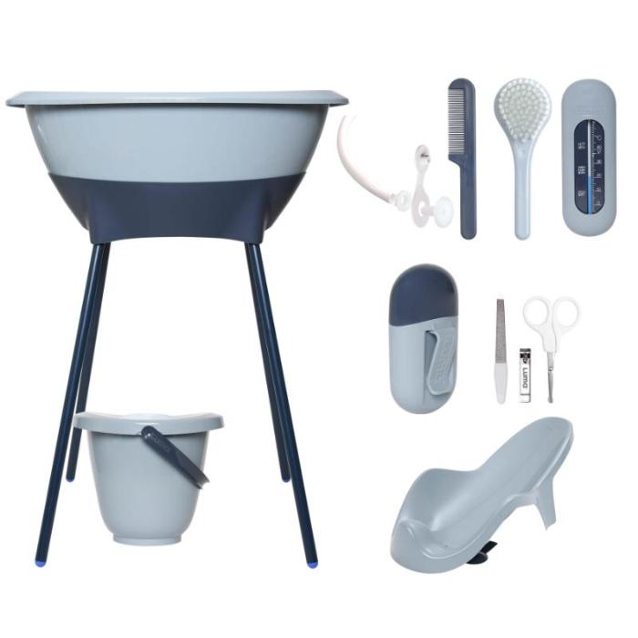 Zestaw kąpielowy 8 elem. LUMA Iron Blue AG