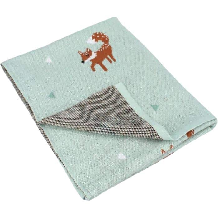 Kocyk bawełniany dla dzieci Fox Charlie 100 x 80 cm KIDZROOM AG