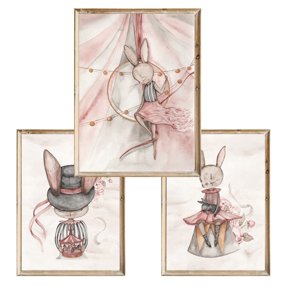 Zestaw trzech plakatów dla dzieci Ballerina 2 - A4