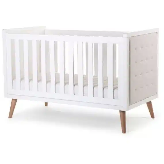 Childhome Łóżeczko 70 x 140 cm + stelaż Retro Rio White